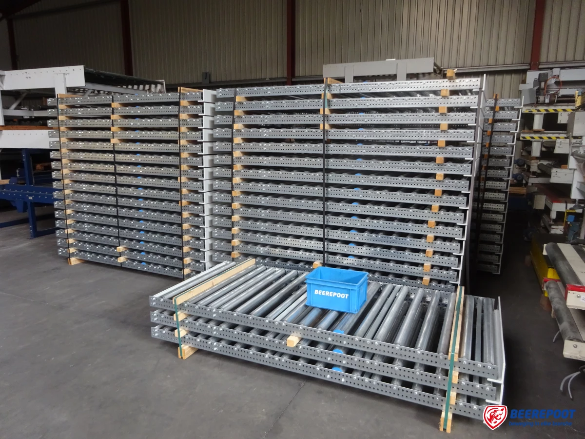 Rollenbaan, pallets